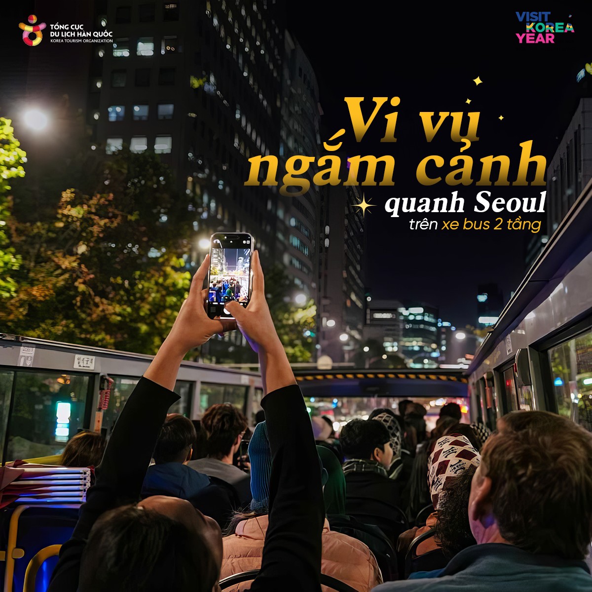Vi vu “lượn” đêm với Seoul City Bus Tour 